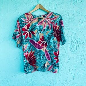 Tropical Floral Women's Top - Multicolor